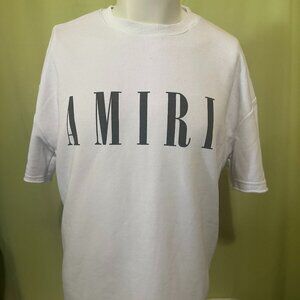 AMIRI Men's White Sweat Shirt Distressed Size Small Crewneck